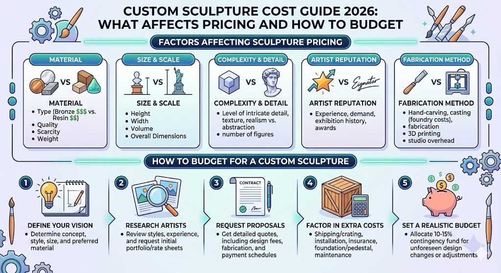 Custom Sculpture Cost Guide 2026: What Affects Pricing and How to Budget