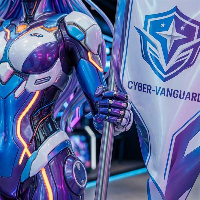 Cyber-Vanguard – IP Character Sculpture - 2