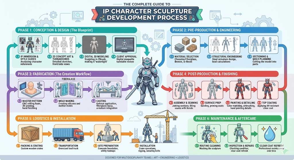 The Complete Guide to IP Character Sculpture Development: From Concept to Installation