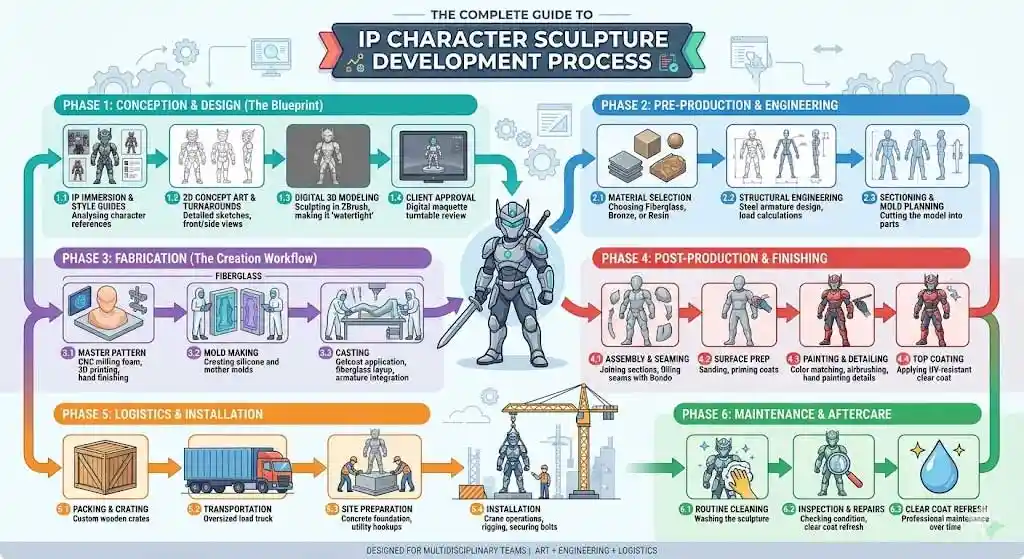 IP Character Sculpture Development: From Concept to Installation