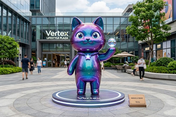 Nebula Neko — Urban Plaza IP Sculpture - 1