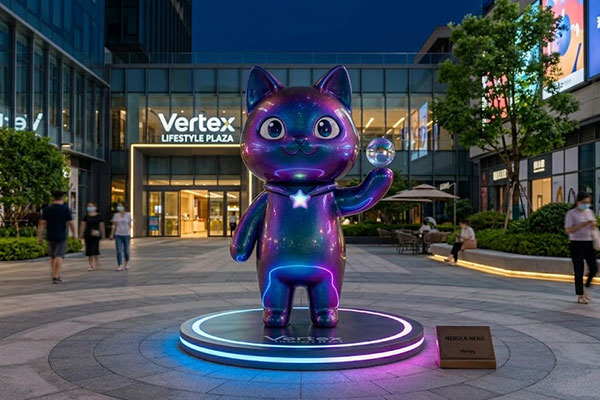 Nebula Neko — Urban Plaza IP Sculpture - 4