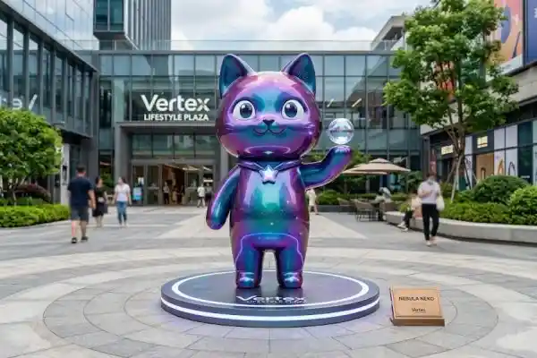 Nebula Neko — Urban Plaza IP Sculpture