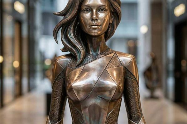 The Digital Muse – Medium-Scale Bronze IP Sculpture