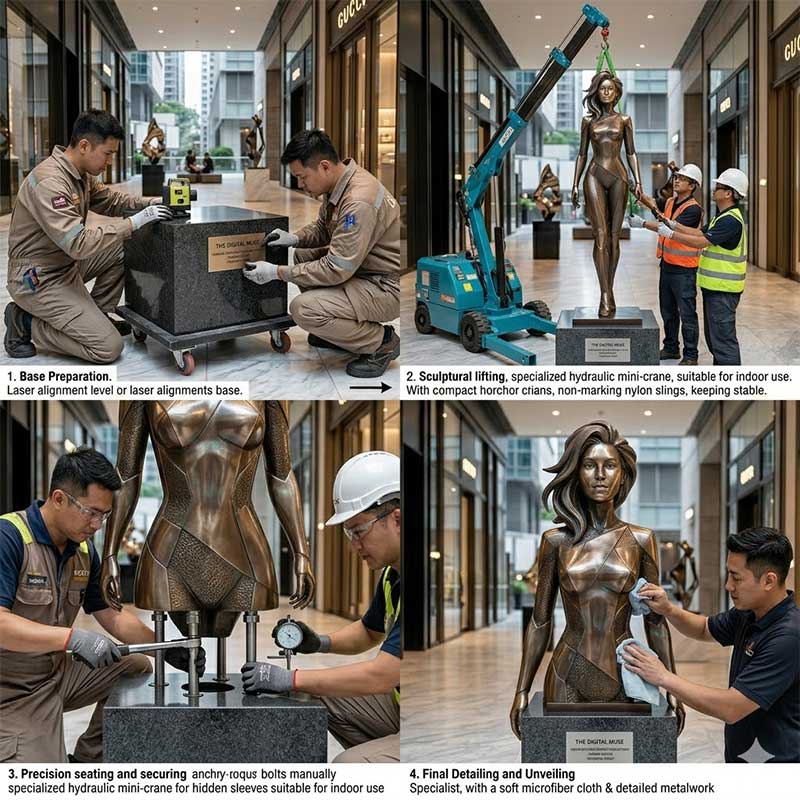 The Digital Muse – Medium-Scale Bronze IP Sculpture - 3
