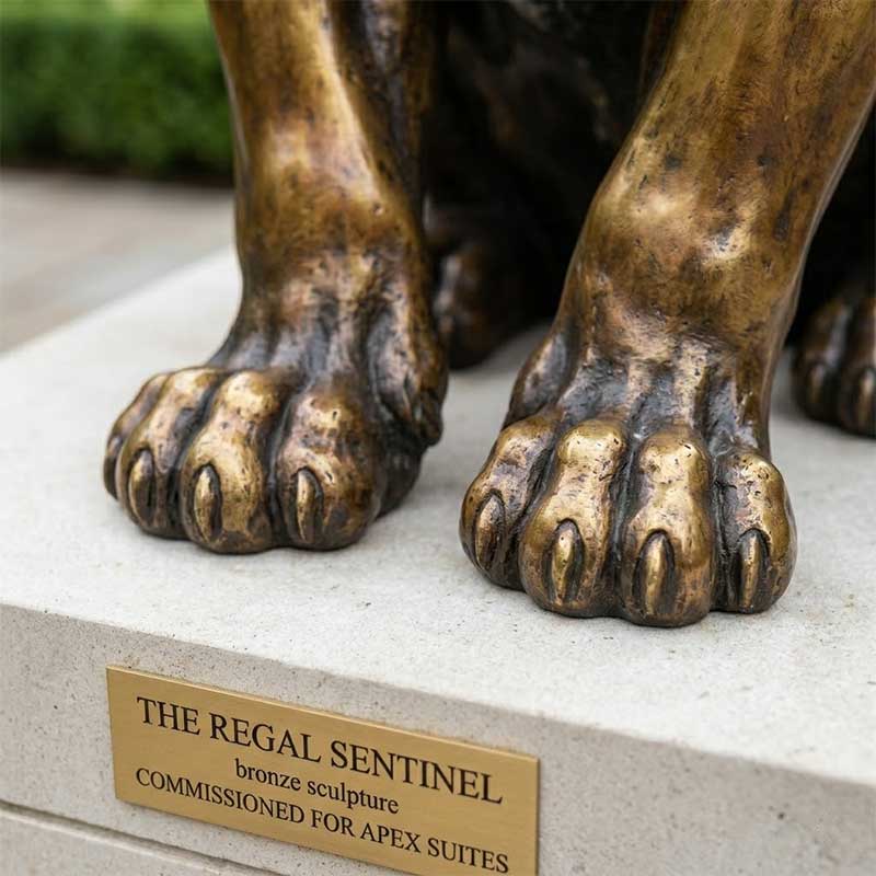 The “Regal Sentinel” Bronze Lion - 2