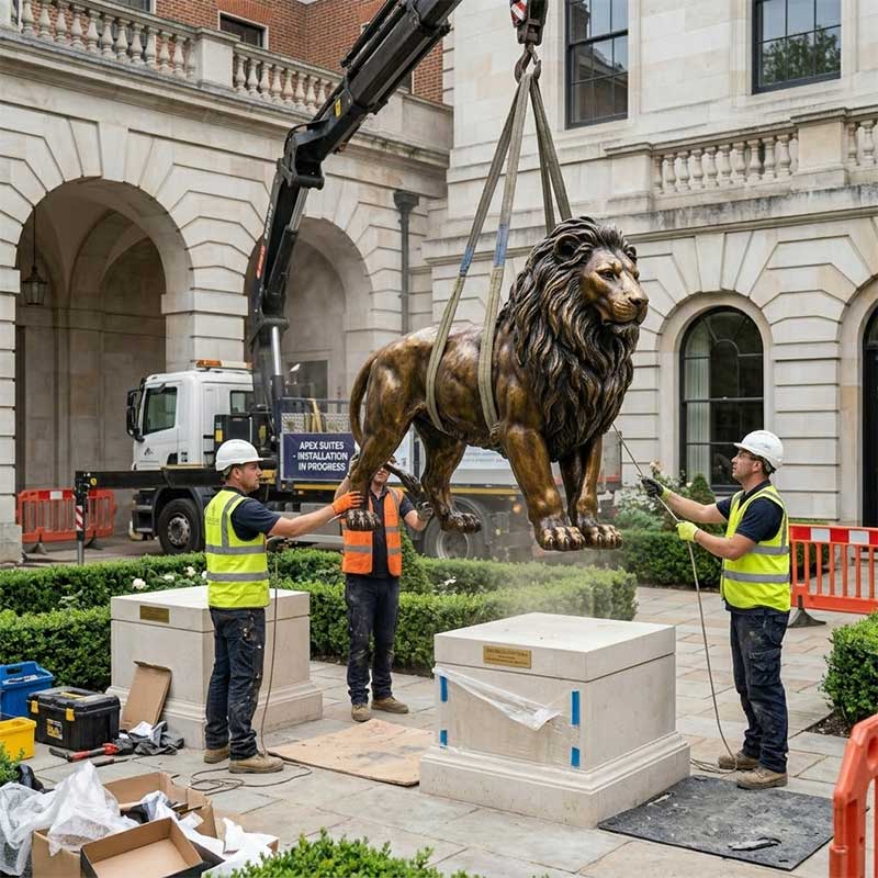 The “Regal Sentinel” Bronze Lion - 3