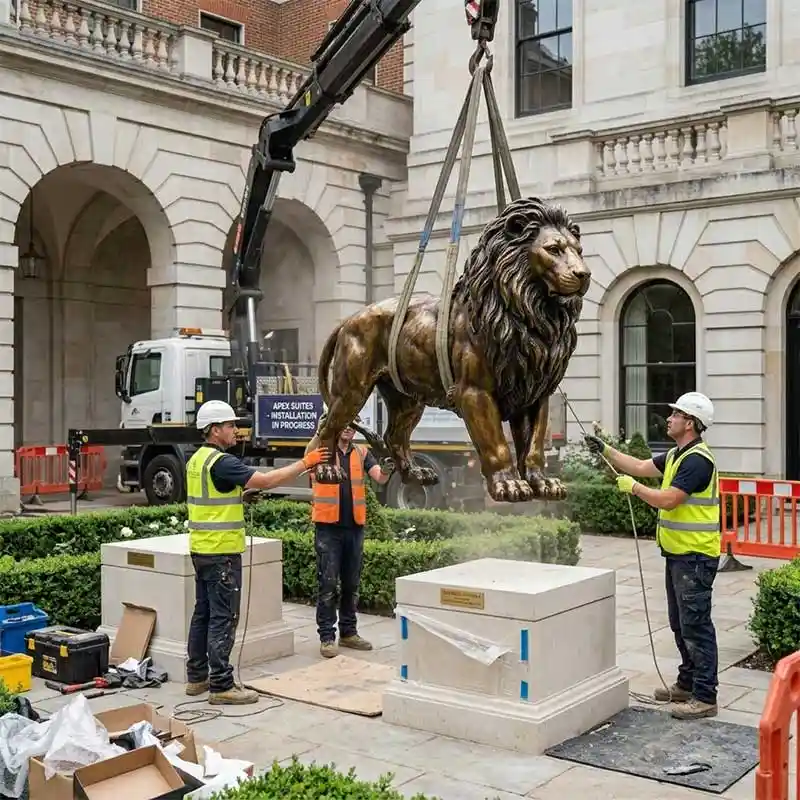 The “Regal Sentinel” Bronze Lion - 3