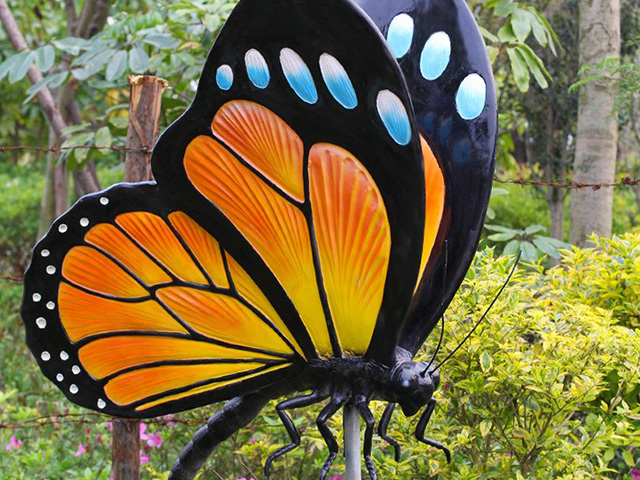 Butterfly Garden — Painted FRP Butterfly Sculptures for City Park Nature Trail - 1