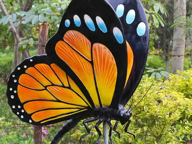 Butterfly Garden — Painted FRP Butterfly Sculptures for City Park Nature Trail - 1