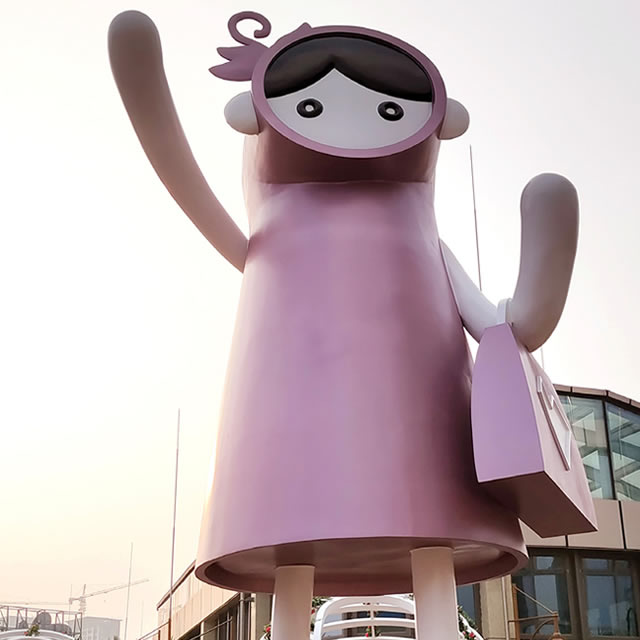 Urban Whimsy — Abstract FRP Cartoon Sculpture for Singapore Shopping Mall - 3