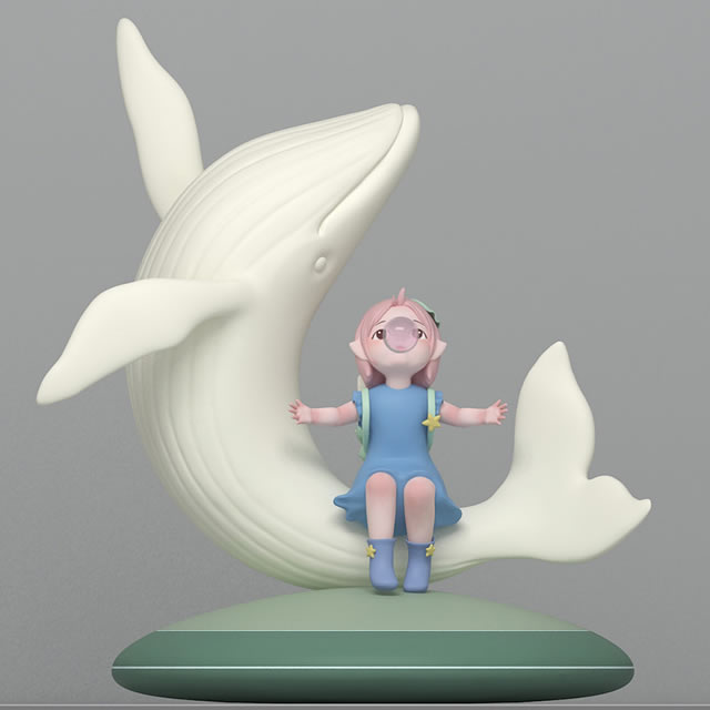 The Ocean’s Whimsy — Interactive Little Girl & Whale Sculpture for Children’s Museum - 2