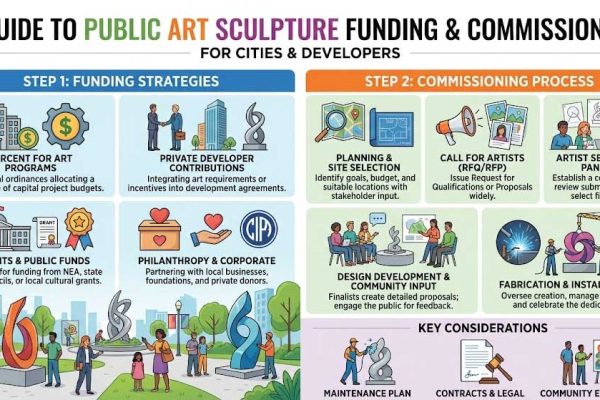 Public Art Sculpture Funding & Commission Guide for Cities & Developers