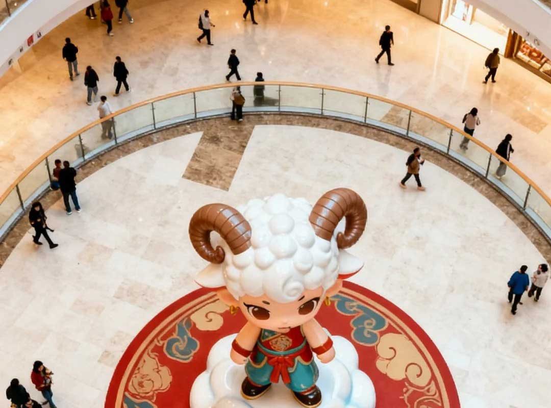 Adorable Blessing – Year of the Sheep & Awakening Lion IP Festive Sculpture - 2