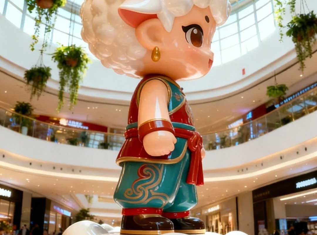 Adorable Blessing – Year of the Sheep & Awakening Lion IP Festive Sculpture - 3