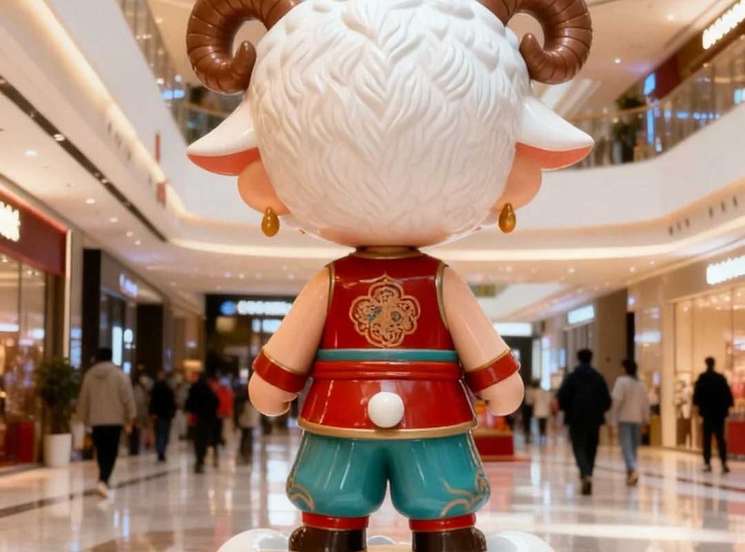 Adorable Blessing – Year of the Sheep & Awakening Lion IP Festive Sculpture - 4