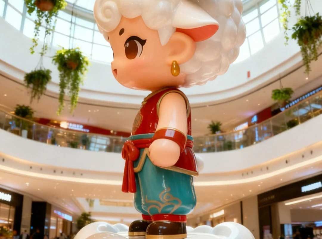 Adorable Blessing – Year of the Sheep & Awakening Lion IP Festive Sculpture - 5