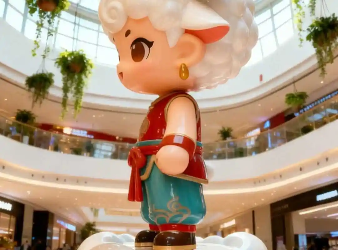 Adorable Blessing – Year of the Sheep & Awakening Lion IP Festive Sculpture - 5