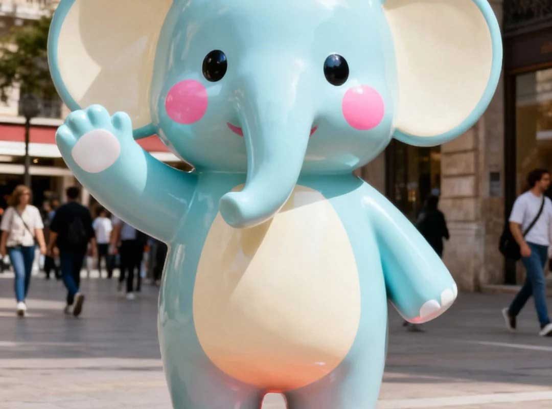 Custom District Elephant Mascot Sculpture - 3