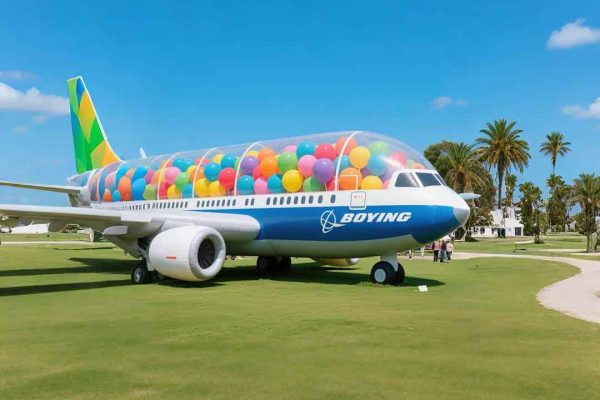 Dream Flight – Giant Transparent TPU Multi-Balloon Aircraft Art Installation