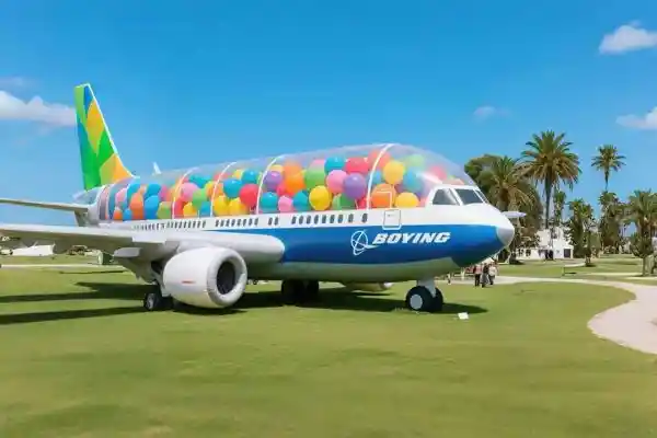 Dream Flight – Giant Transparent TPU Multi-Balloon Aircraft Art Installation