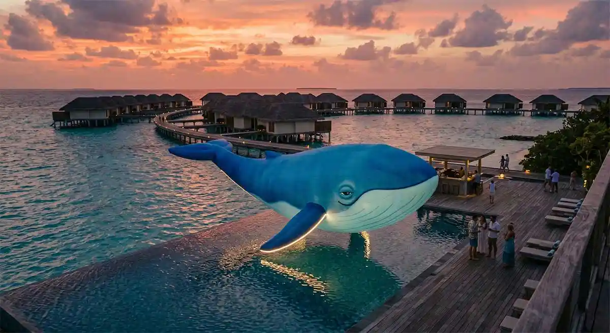 “Dream Whale” — Serene Blue Inflatable Ocean Guardian - 2