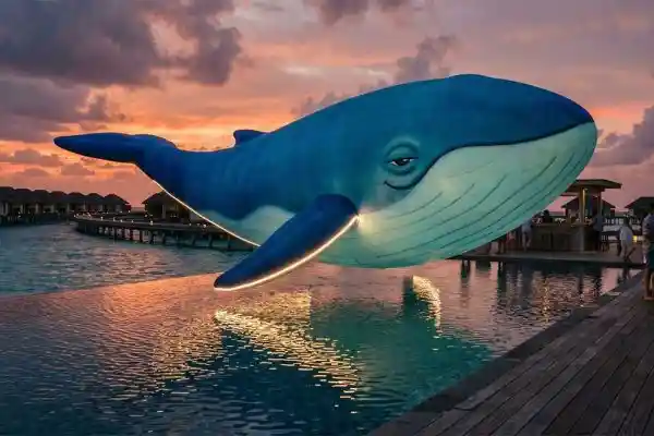 “Dream Whale” — Serene Blue Inflatable Ocean Guardian