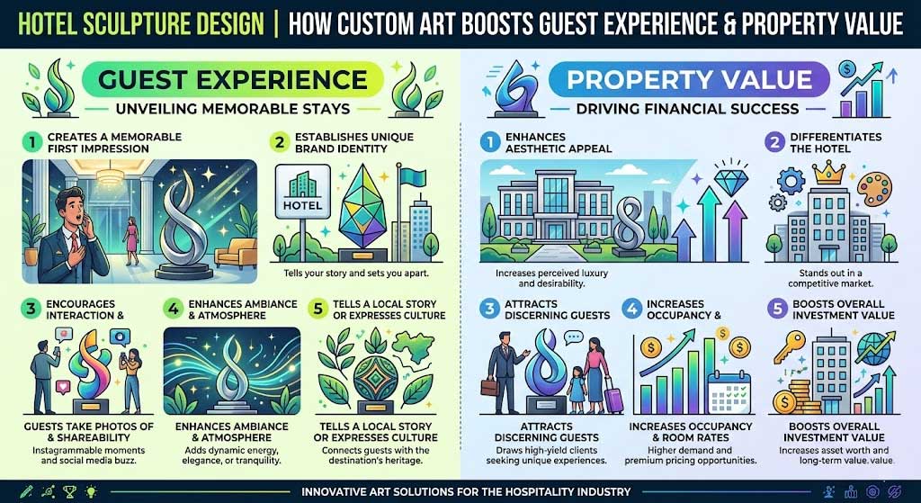 Hotel Sculpture Design: How Custom Art Boosts Guest Experience & Property Value