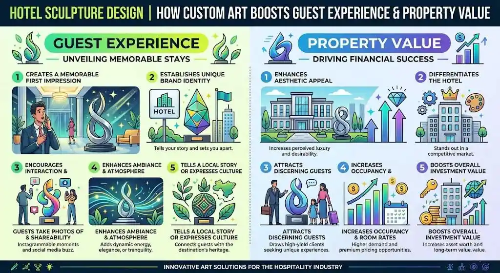 Hotel Sculpture Design: How Custom Art Boosts Guest Experience & Property Value