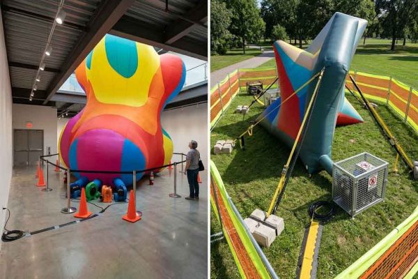 Indoor vs Outdoor Inflatable Art: Safety & Installation