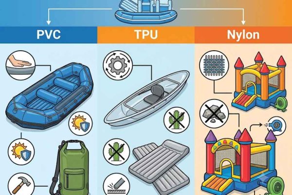 Inflatable Materials: PVC vs TPU vs Nylon Durability Guide