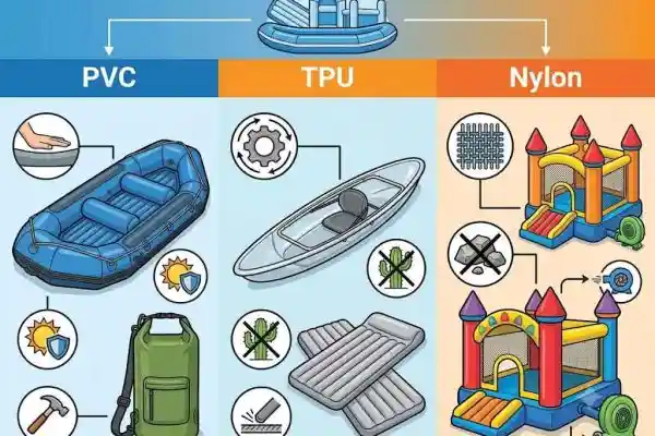 Inflatable Materials: PVC vs TPU vs Nylon Durability Guide
