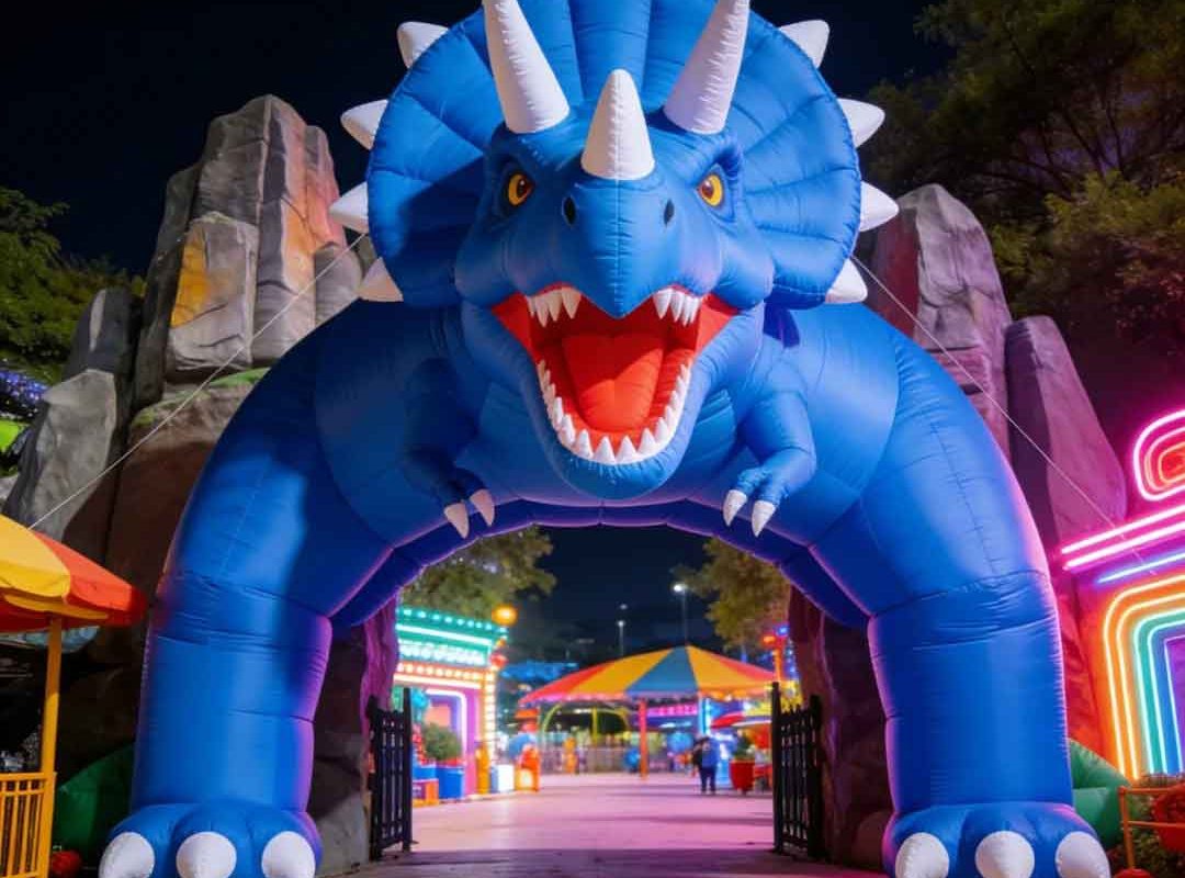 Jurassic Gateway – Giant Inflatable T-Rex Theme Park Archway - 2