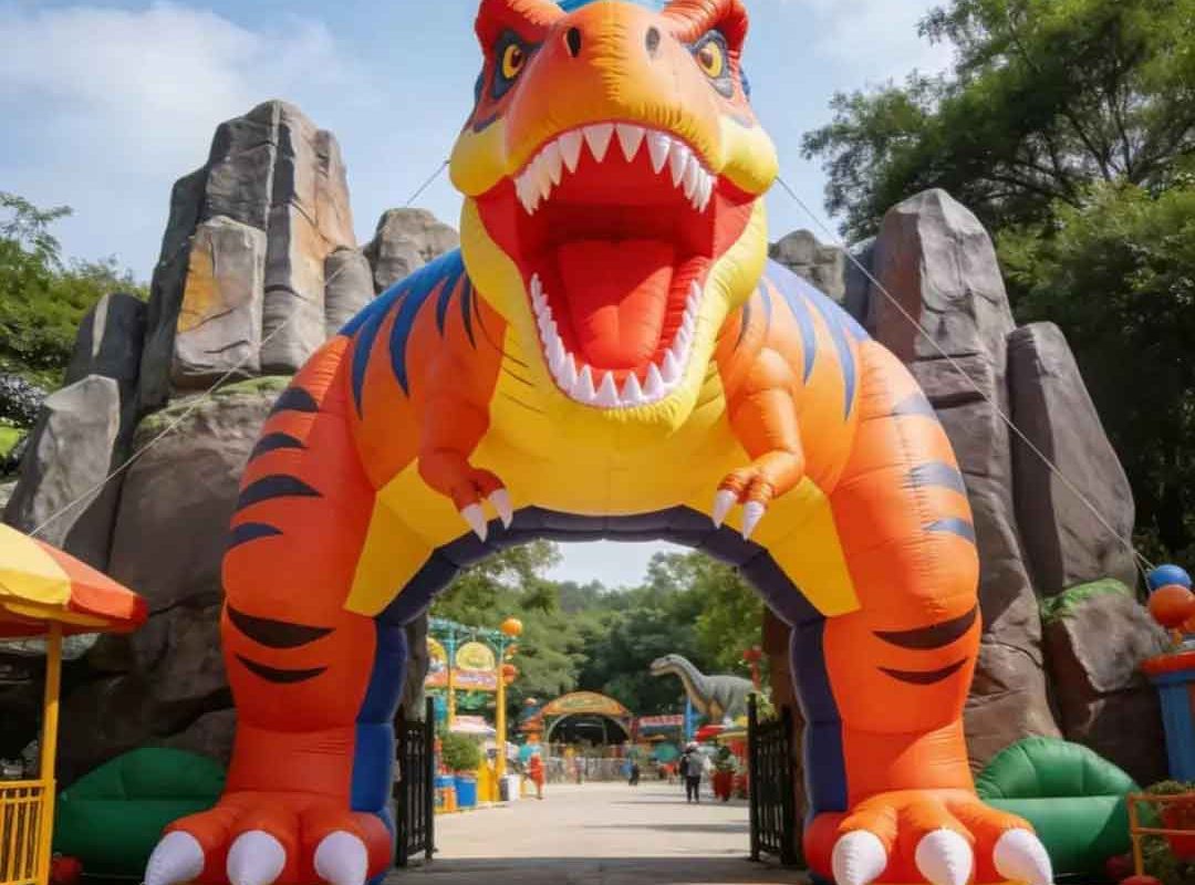 Jurassic Gateway – Giant Inflatable T-Rex Theme Park Archway - 5