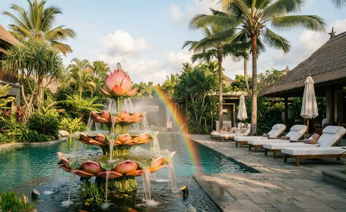 “Lotus Whisper” — FRP Lotus Fountain Water Sculpture - 2