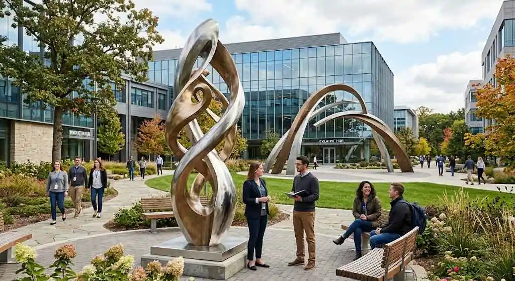 Corporate Campus Sculptures: Enhancing Workplace Culture