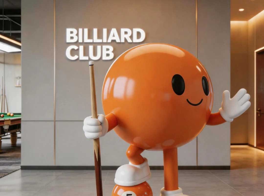 Orange No.5 – Billiard Club Mascot Welcoming Sculpture - 2