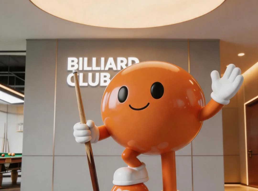 Orange No.5 – Billiard Club Mascot Welcoming Sculpture - 3