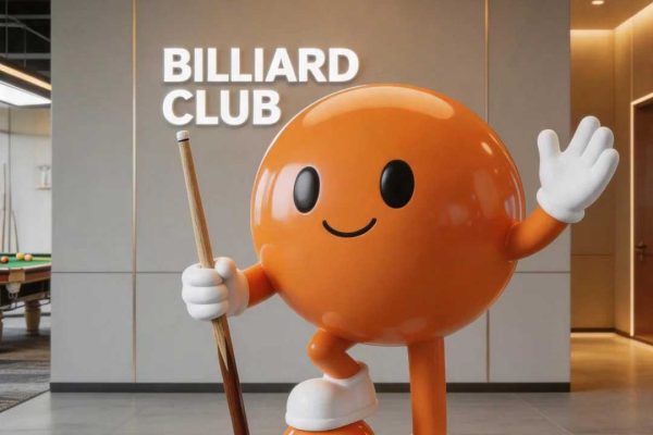 Orange No.5 – Billiard Club Mascot Welcoming Sculpture