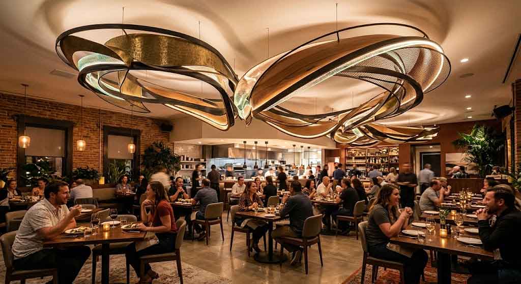 Restaurant Sculpture Installation: Atmosphere, Branding & CX