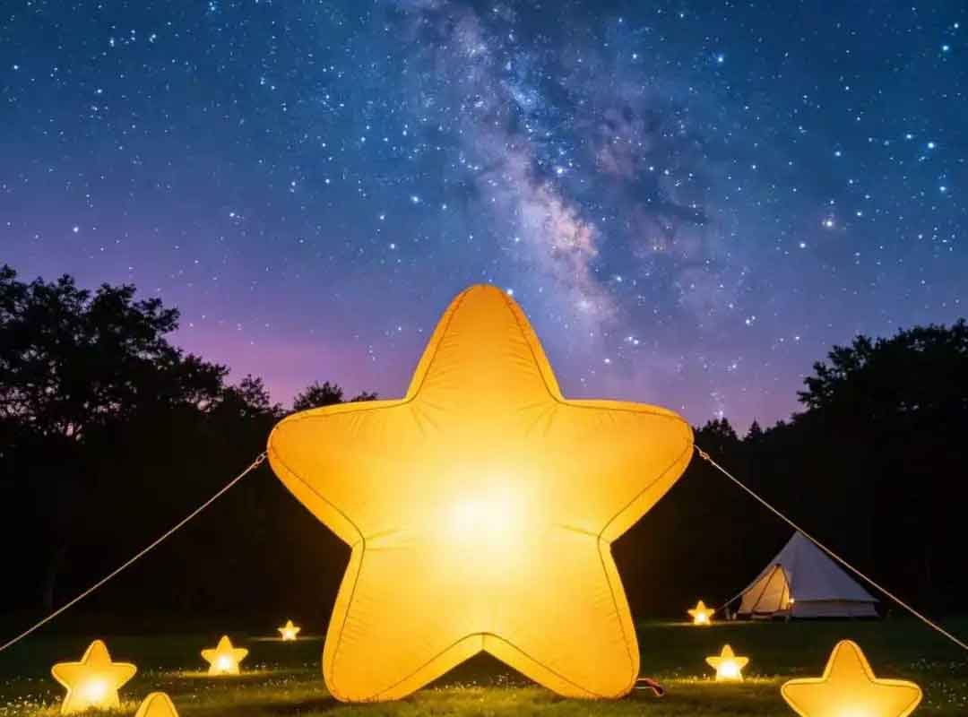 Stellar Night – Luminescent Star Cluster Outdoor Inflatable Art Installation - 2