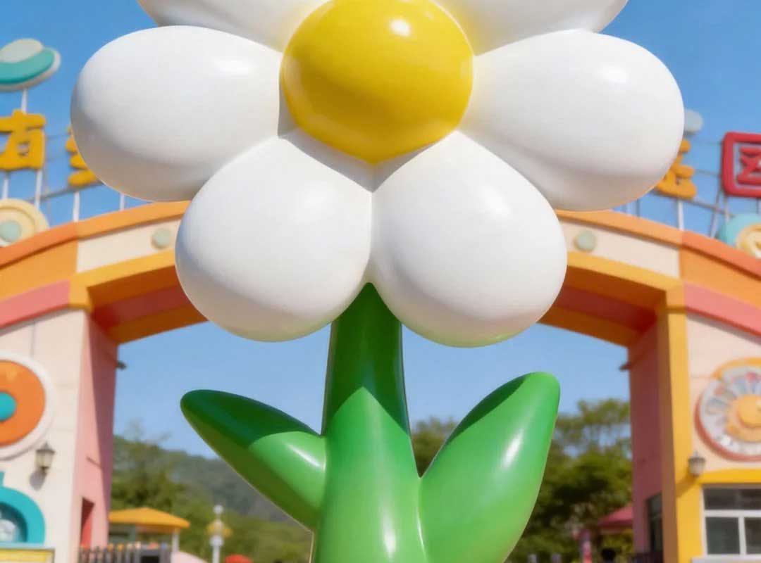 The Blossom Oasis – Giant Cartoon Flower Sculpture Installation - 2