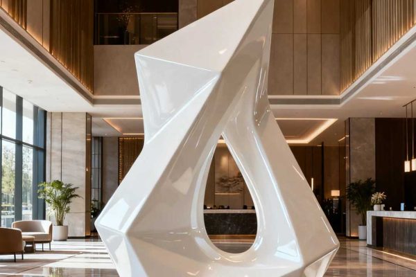 The Flowing Dimension – Lobby Sculptural Landmark for Luxury Contemporary Hotel