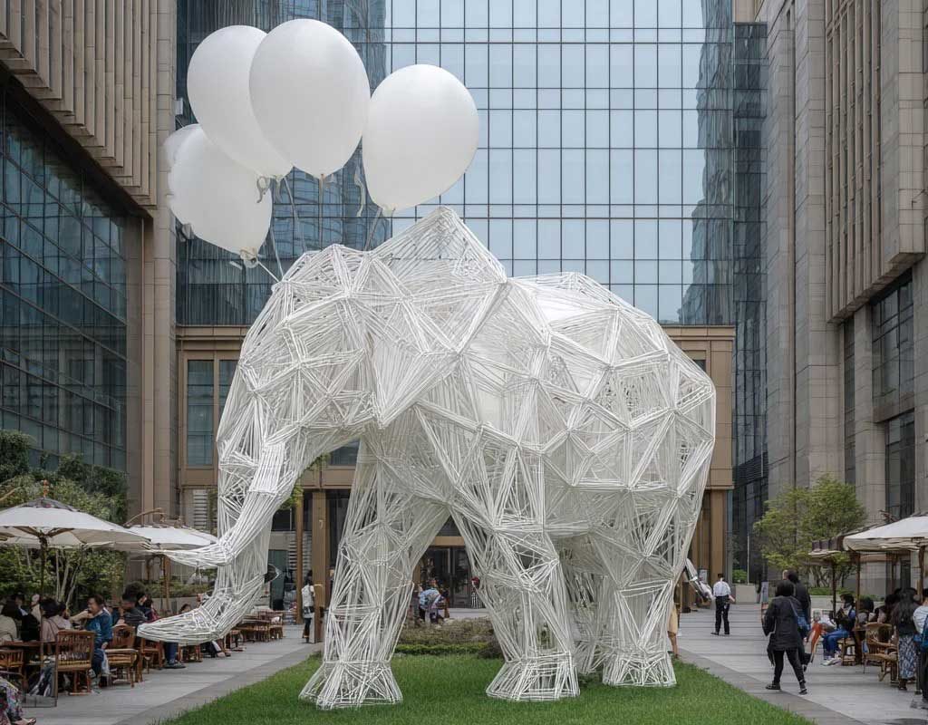 The Healing Presence – Majestic Hollow Elephant Installation - 1