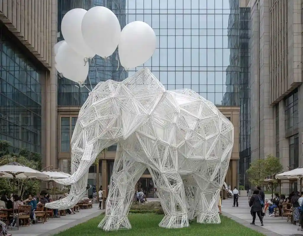 The Healing Presence – Majestic Hollow Elephant Installation - 1