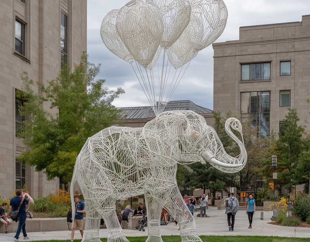The Healing Presence – Majestic Hollow Elephant Installation - 3