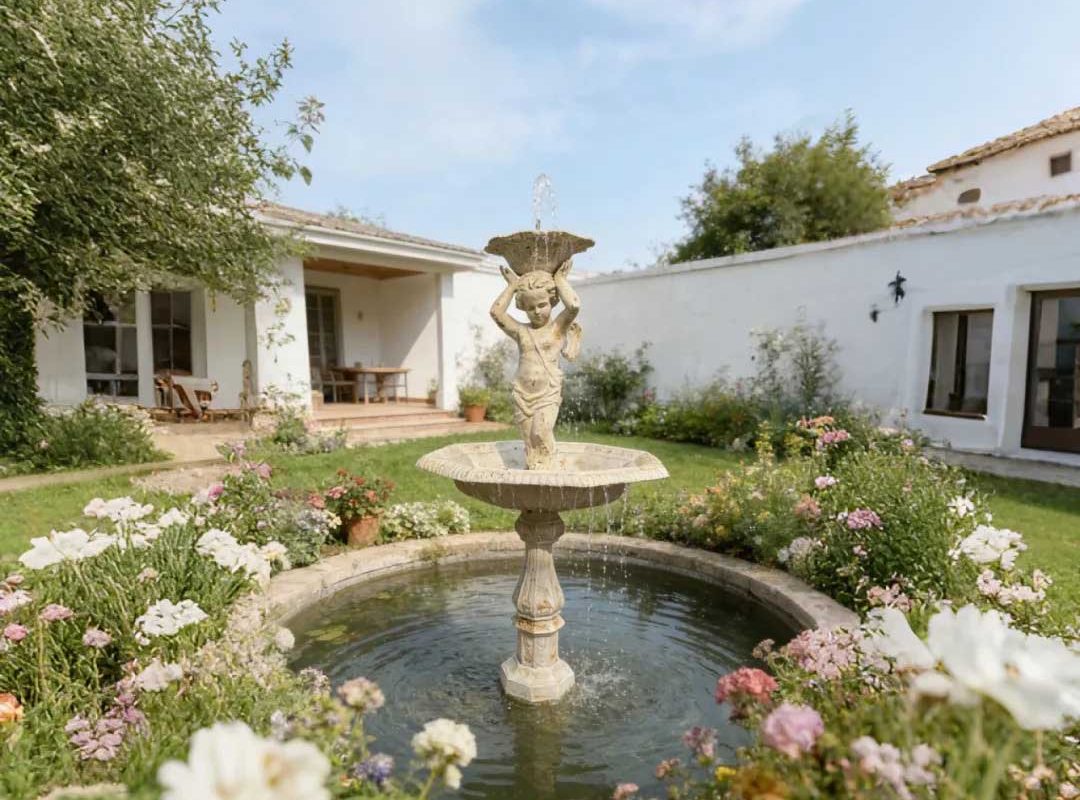 The Timeless Flow – Antique Cast Iron Garden Fountain & Water Feature Sculpture - 3