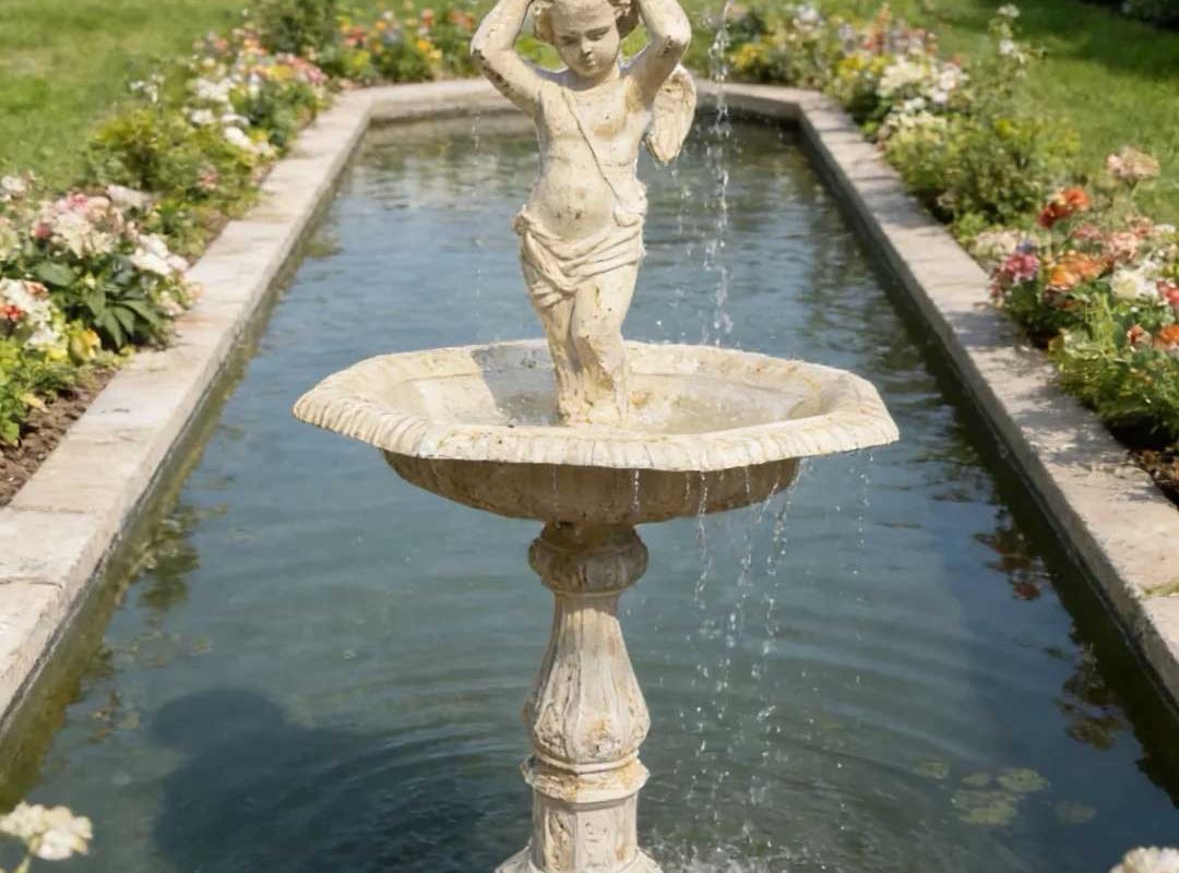 The Timeless Flow – Antique Cast Iron Garden Fountain & Water Feature Sculpture - 4