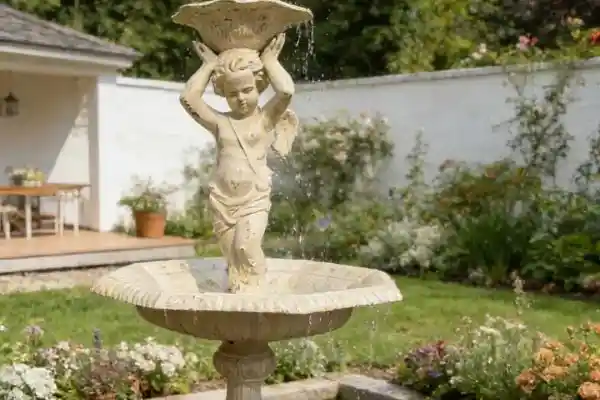 The Timeless Flow – Antique Cast Iron Garden Fountain & Water Feature Sculpture