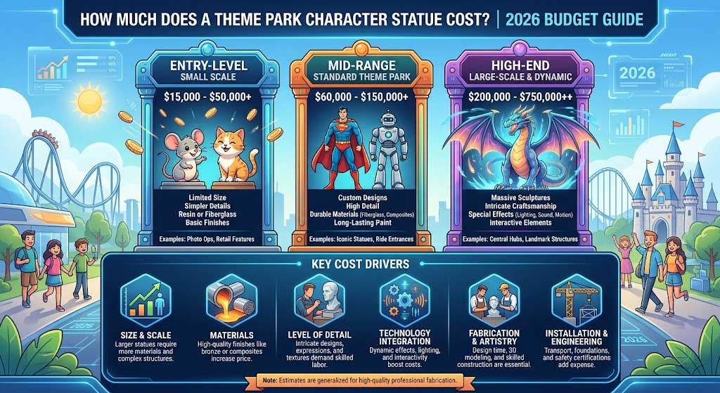How Much Does a Theme Park Character Statue Cost? (2026 Budget Guide)